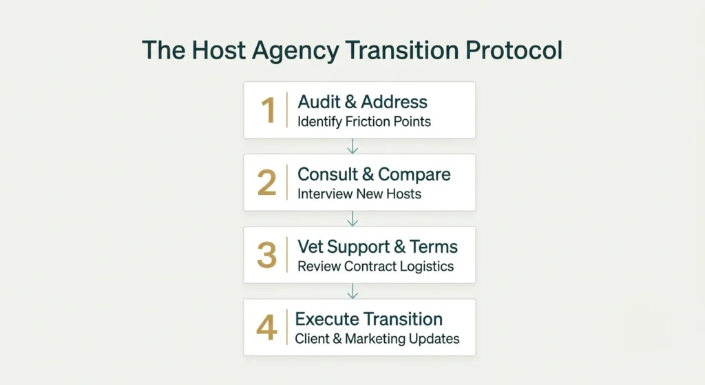 Switching host travel agencies infographic